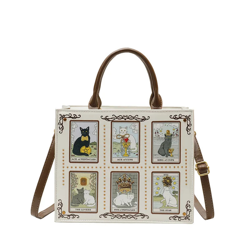 Cat Elf Print Tote Bag For Women Stylish Versatile