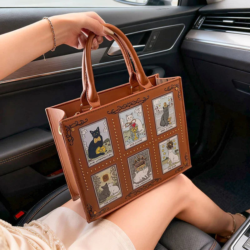 Cat Elf Print Tote Bag For Women Stylish Versatile