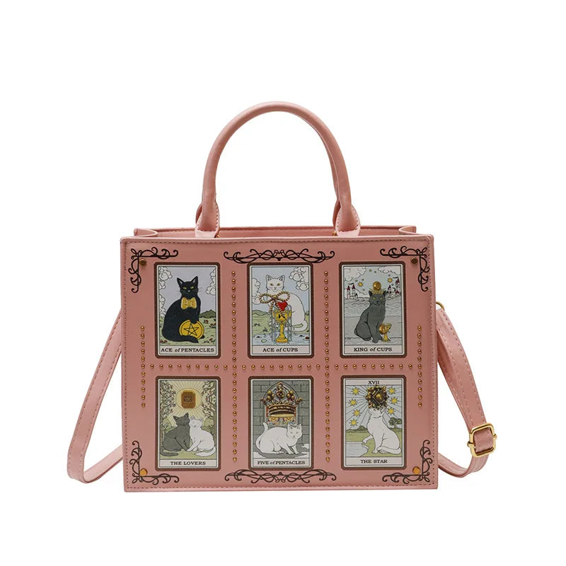 Cat Elf Print Tote Bag For Women Stylish Versatile