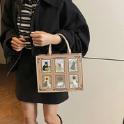 Cat Elf Print Tote Bag For Women Stylish Versatile