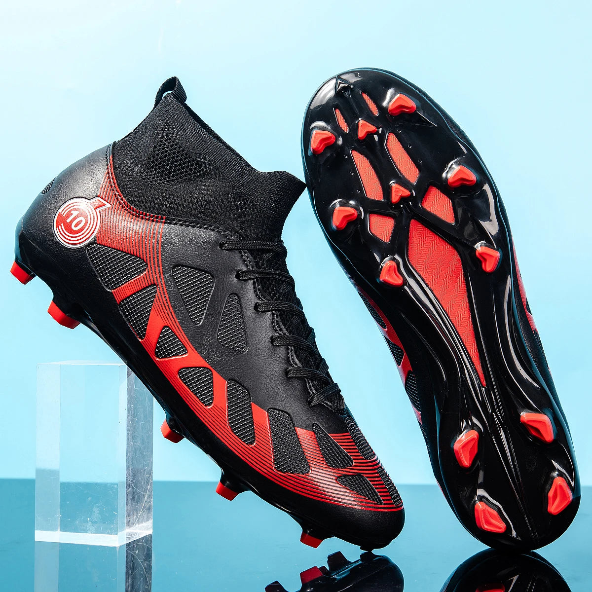 StrikerForce High-Top Soccer Boots