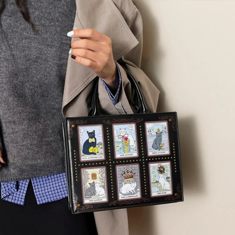 Cat Elf Print Tote Bag For Women Stylish Versatile