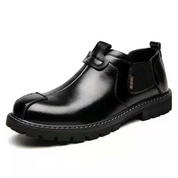 Luxury Retro Leather High-Top Chelsea Boots with Thick Sole